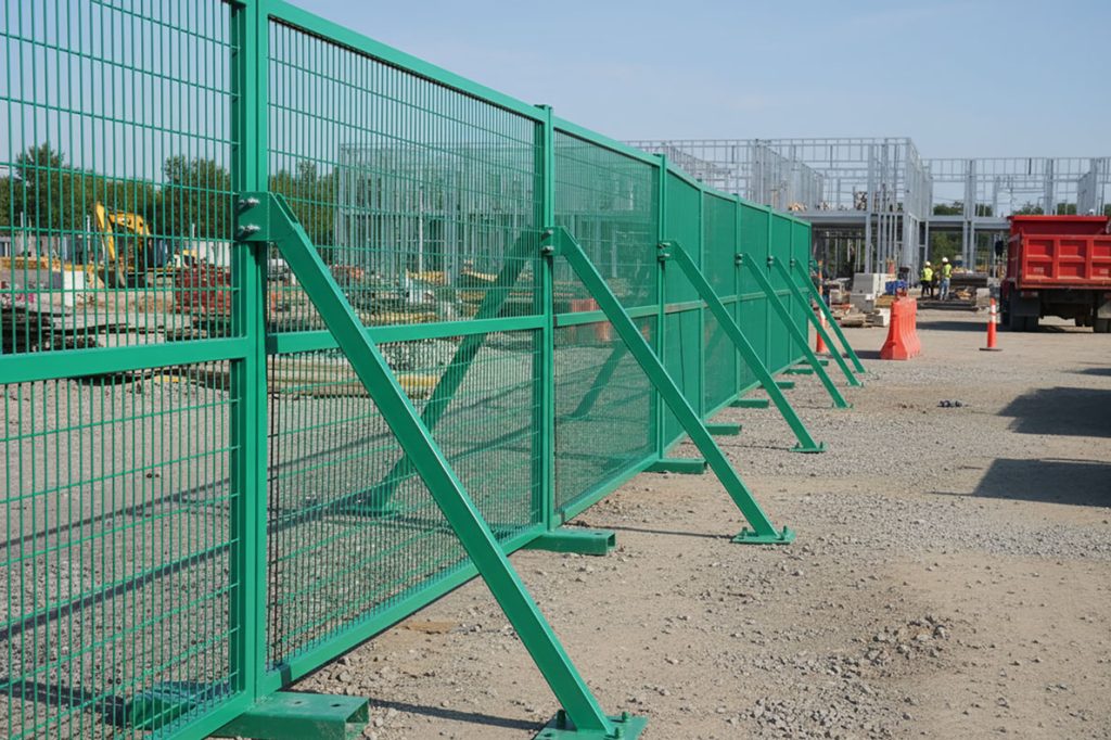 Temporary fence wind bracing and stabilization