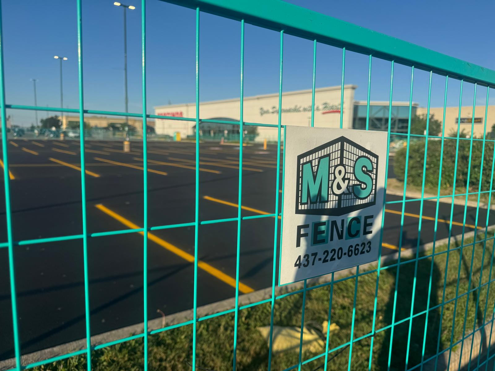 M&S Fence temporary fencing project