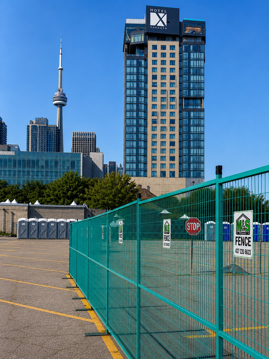 M&S Fence event fencing installed for Caribana Festival