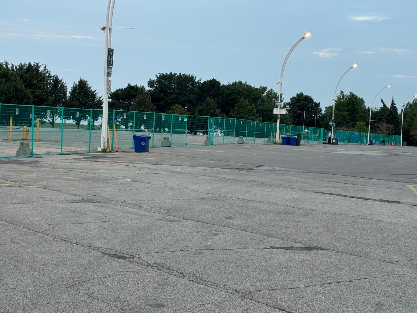 Commercial M&S Fence temporary fencing installation