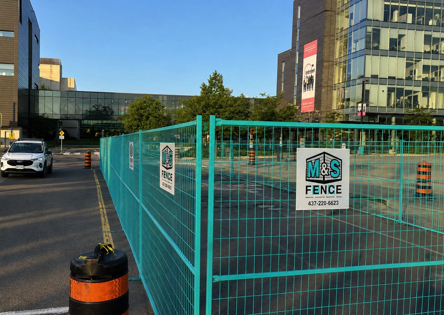 Temporary fence privacy screening