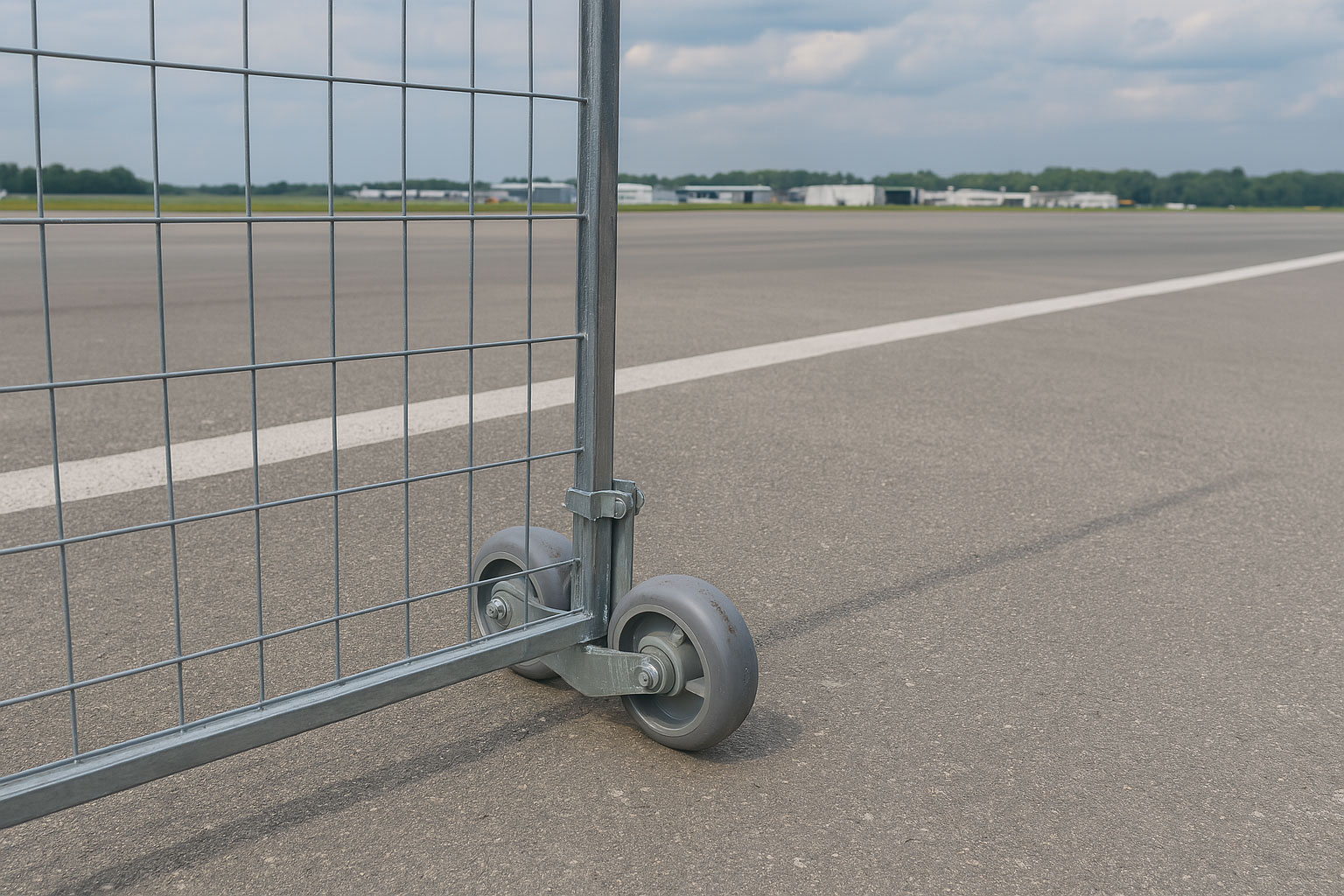 Temporary fence gate wheels and accessories