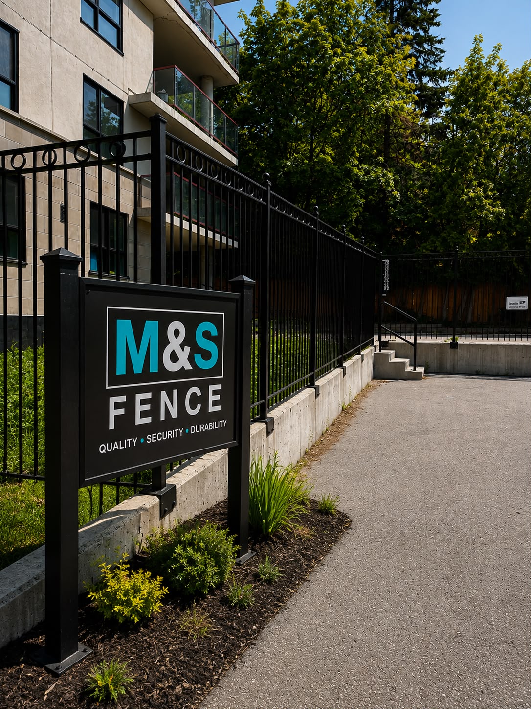 Permanent residential steel fencing
