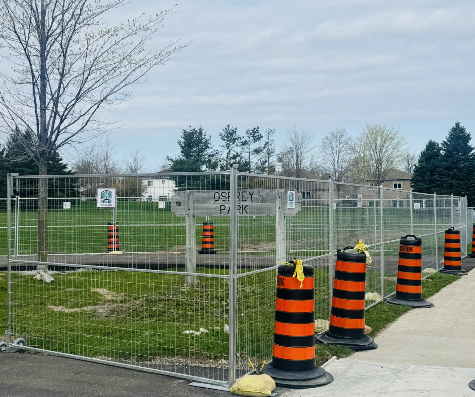 Construction site fencing