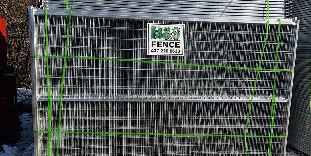 M&S Fence 6 by 9.5 foot galvanized temporary fence panels